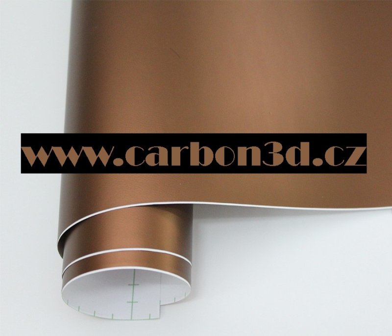 HNĚDÁ MATNÁ METALICKÁ 3D FOLIE - 152cm x 20m