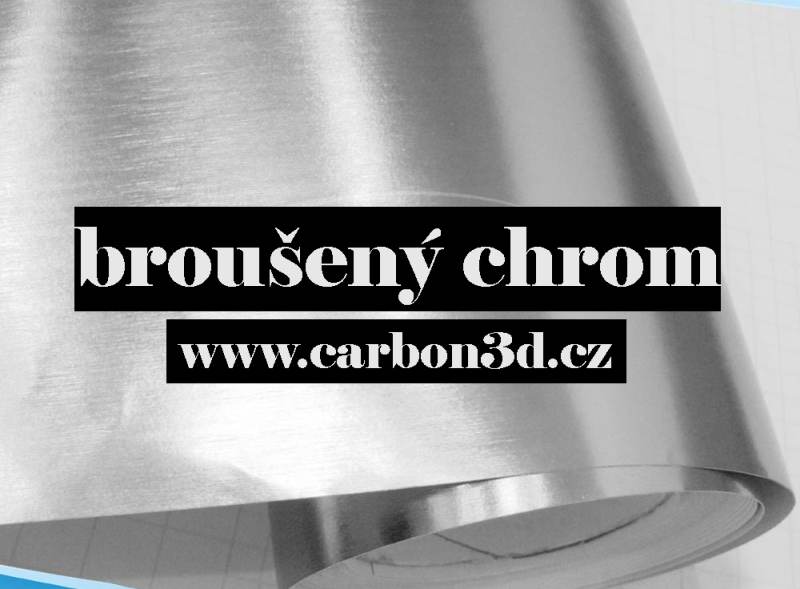 Lesklá broušená chrom 3D folie - 152cm x 20m (stříbrná)
