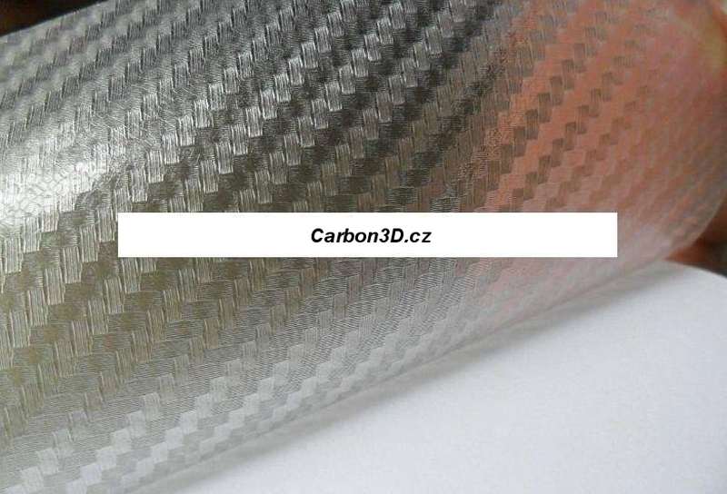 TRANSPARENTNÍ PRŮHLEDNÁ 3D CARBON KARBON FOLIE S KANÁLKY V LEPIDLE - 152cm x 4m