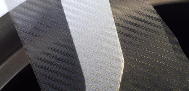 TRANSPARENTNÍ PRŮHLEDNÁ 3D CARBON KARBON FOLIE S KANÁLKY V LEPIDLE - 152cm x 4m