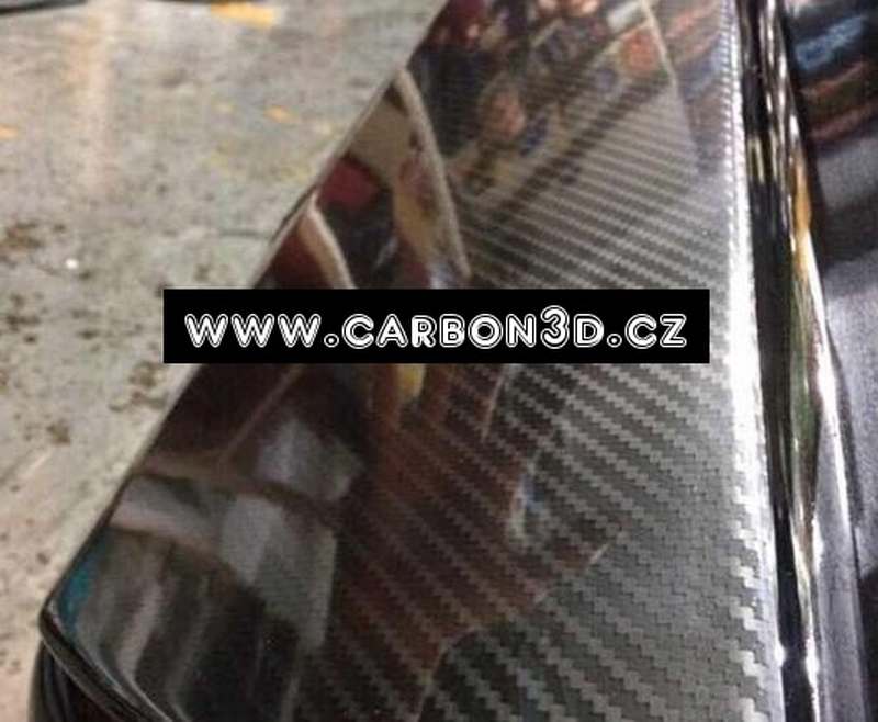 Černý extra lesklý 3D karbon 152cm x 3m