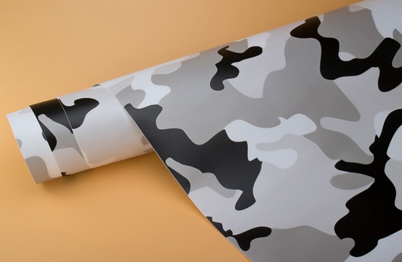 CAMO CLASIC BÍLÁ/ČERNÁ/ŠEDÁ 3D FOLIE 152cm x 15m