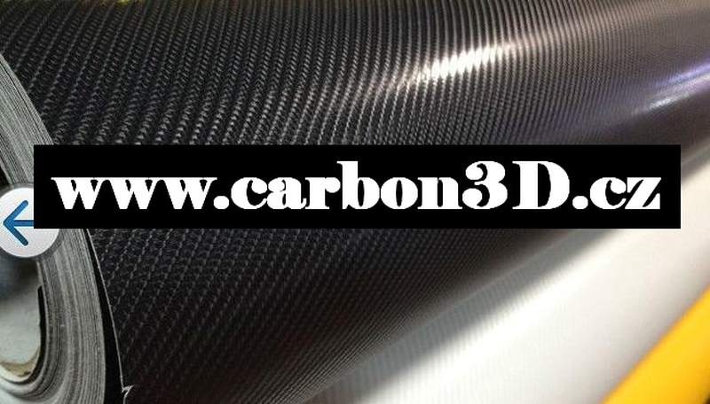 ČERNÁ 4D CARBON KARBON FOLIE S KANÁLKY V LEPIDLE 152cm x 14m