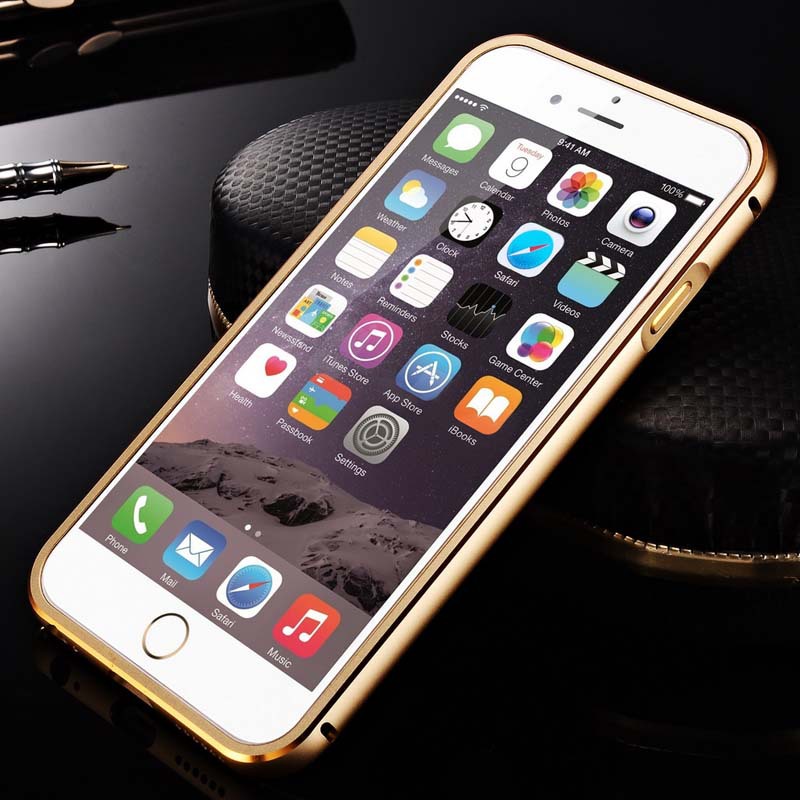 Černý bumper luxusní kryt 3D karbon pro iPhone 6 (4.7) 