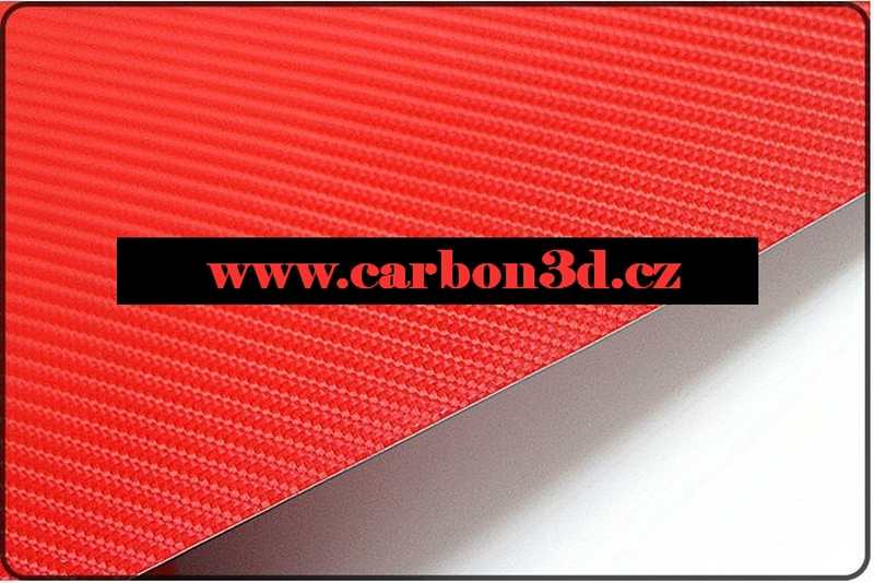 ČERVENÁ 4D KARBON FOLIE S KANÁLKY V LEPIDLE 152cm x 10m