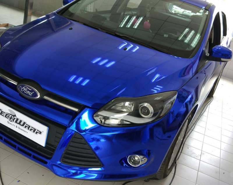 MODRÁ CHROMOVÁ FOLIE TECKWRAP 152cm x 10m