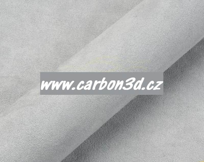 STŘÍBRNÁ SAMOLEPICÍ LÁTKA (IMITACE BROUŠENÉ KŮŽE ALCANTARA) 142cm x 5m