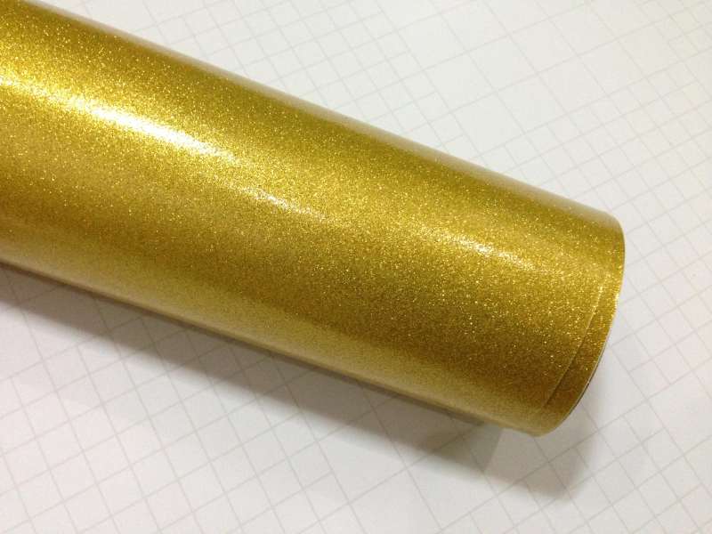 Zlatá lesklá folie se třpytkami - 152cm x 20m