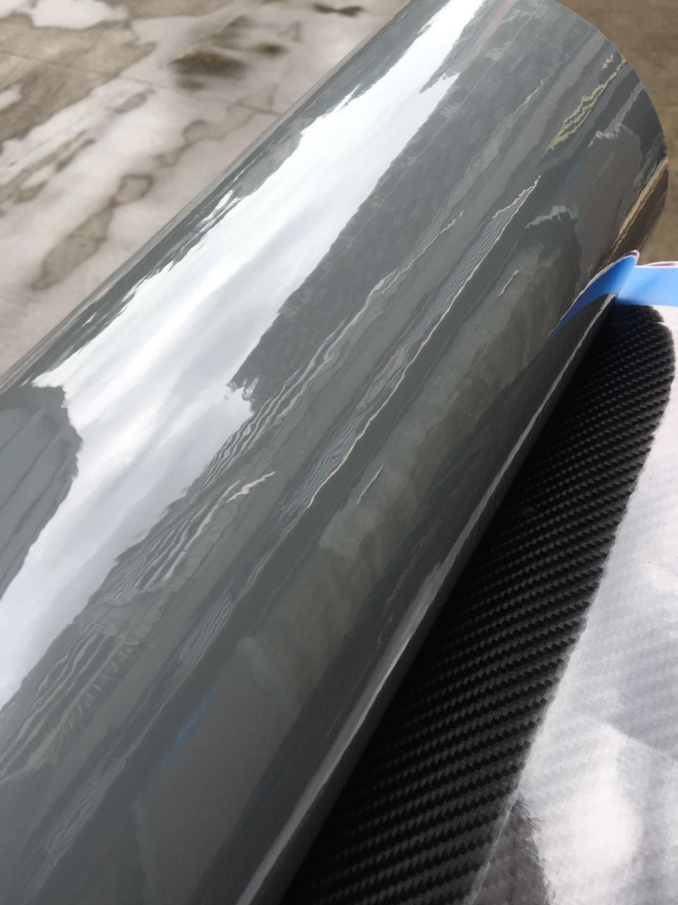 ŠEDÁ CEMENT EXTRA LESKLÁ 3D FOLIE 152cm x 5m