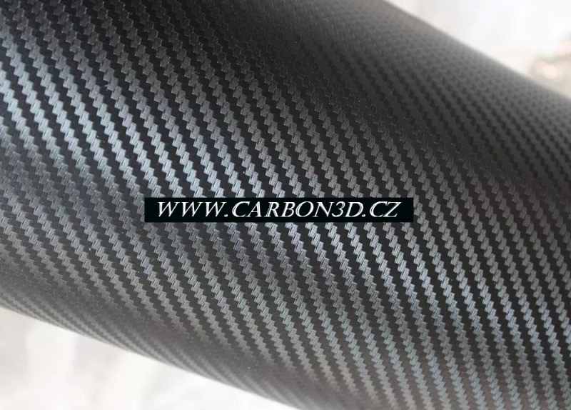 ČERNÁ 3D KARBON S KANÁLKY V LEPIDLE 152cm x 7m (malý vzor)