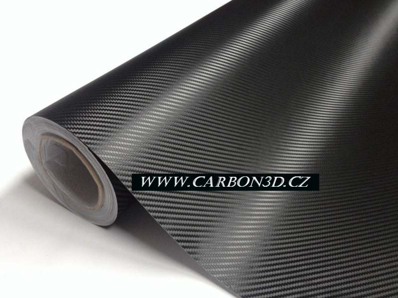 ČERNÁ 3D KARBON S KANÁLKY V LEPIDLE 152cm x 20m (malý vzor)