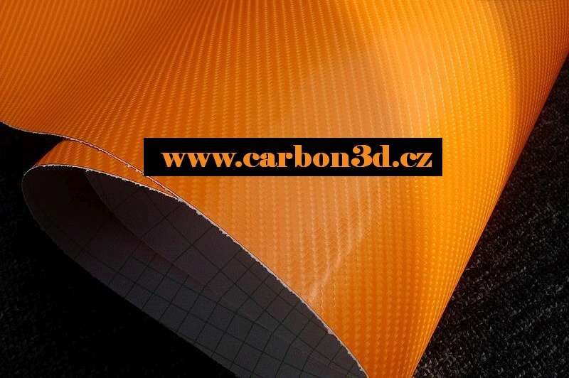ORANŽOVÁ 4D KARBON FOLIE 152cm x 15m