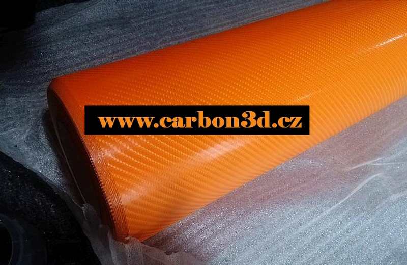 ORANŽOVÁ 4D KARBON FOLIE 152cm x 15m
