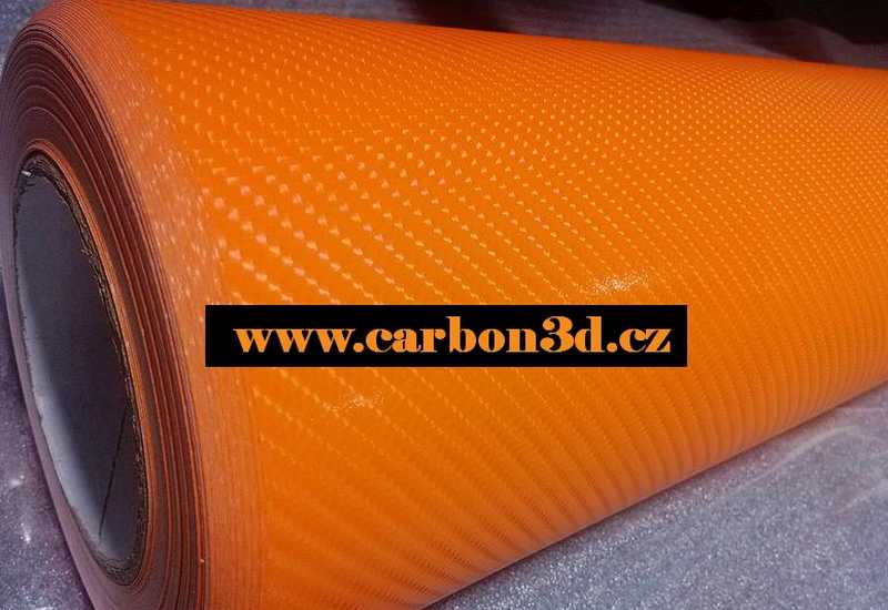 ORANŽOVÁ 4D KARBON FOLIE 152cm x 15m