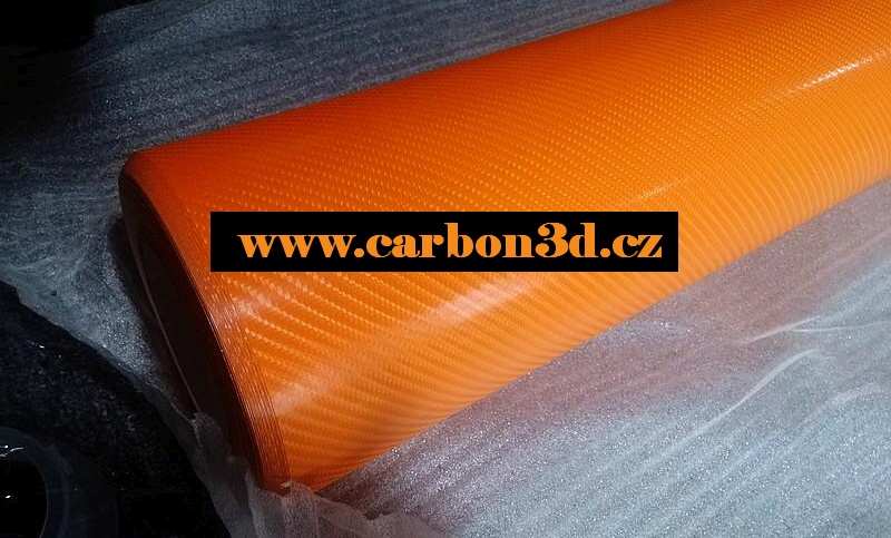ORANŽOVÁ 4D KARBON FOLIE 152cm x 15m
