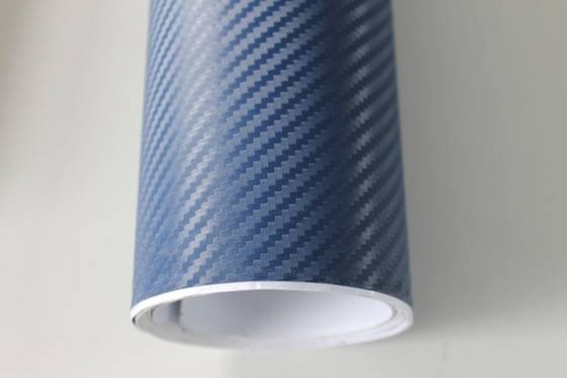 MODRÁ TMAVÁ 3D KARBON FOLIE S KANÁLKY V LEPIDLE 152cm x 15m