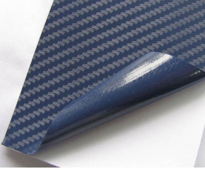MODRÁ TMAVÁ 3D KARBON FOLIE S KANÁLKY V LEPIDLE 152cm x 15m