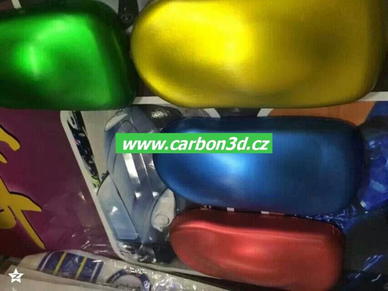 ZELENÁ BROUŠENÁ CHROM METALICKÁ FOLIE 152cm x 15m