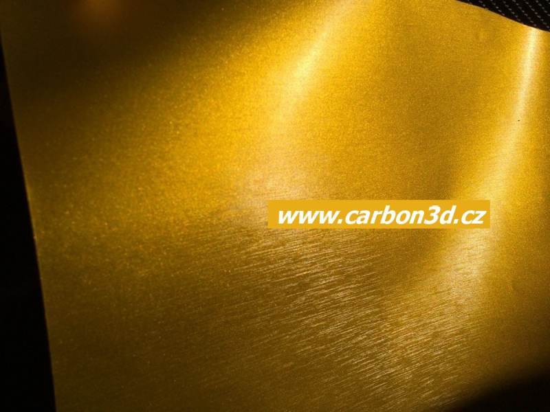 ZLATÁ BROUŠENÁ CHROM METALICKÁ FOLIE 152cm x 15m