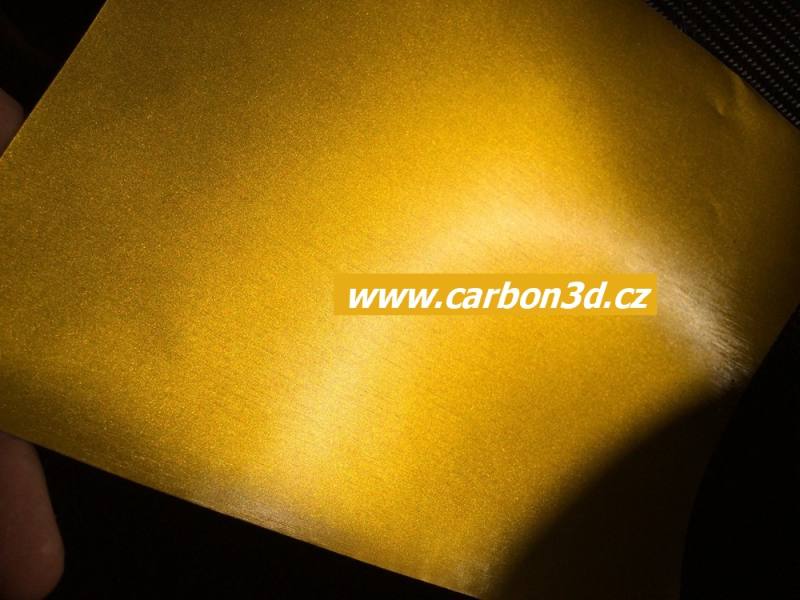 ZLATÁ BROUŠENÁ CHROM METALICKÁ FOLIE 152cm x 20m