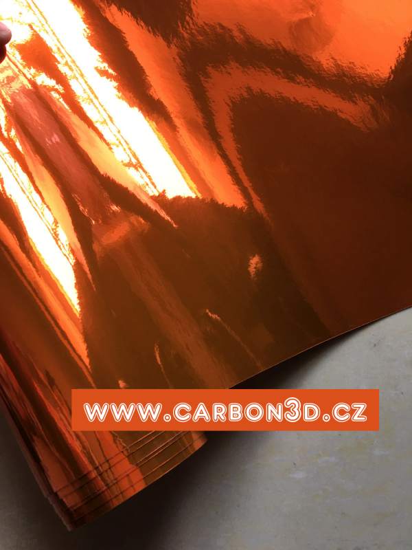 ORANŽOVÁ CHROM 3D FOLIE 152cm x 18m (ROZTAŽITELNÁ)