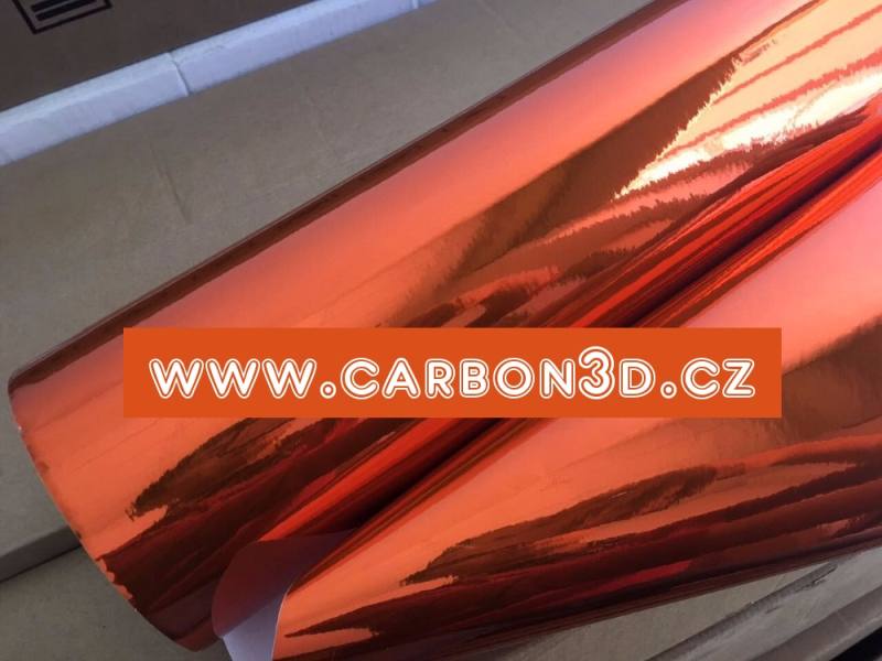 ORANŽOVÁ CHROM 3D FOLIE 152cm x 18m (ROZTAŽITELNÁ)