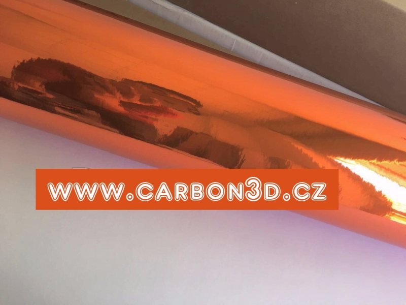 ORANŽOVÁ CHROM 3D FOLIE 152cm x 18m (ROZTAŽITELNÁ)