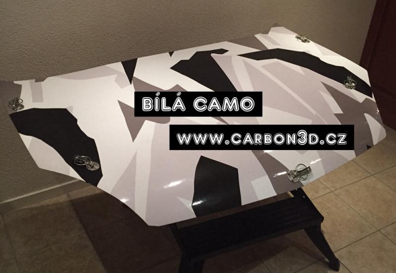CAMO BÍLÁ/ČERNÁ/ŠEDÁ 3D FOLIE 152cm x 30m