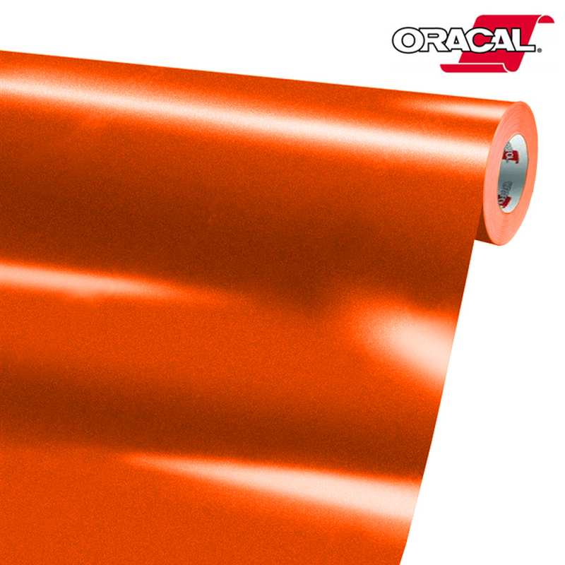 Oranžová reflexní samolepící folie 123cm x 20m
