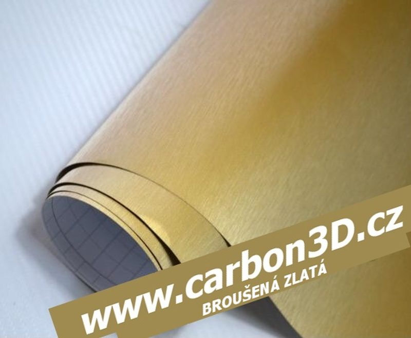 ZLATÁ BROUŠENÁ SAMOLEPÍCÍ 3D FOLIE 152cm x 20m
