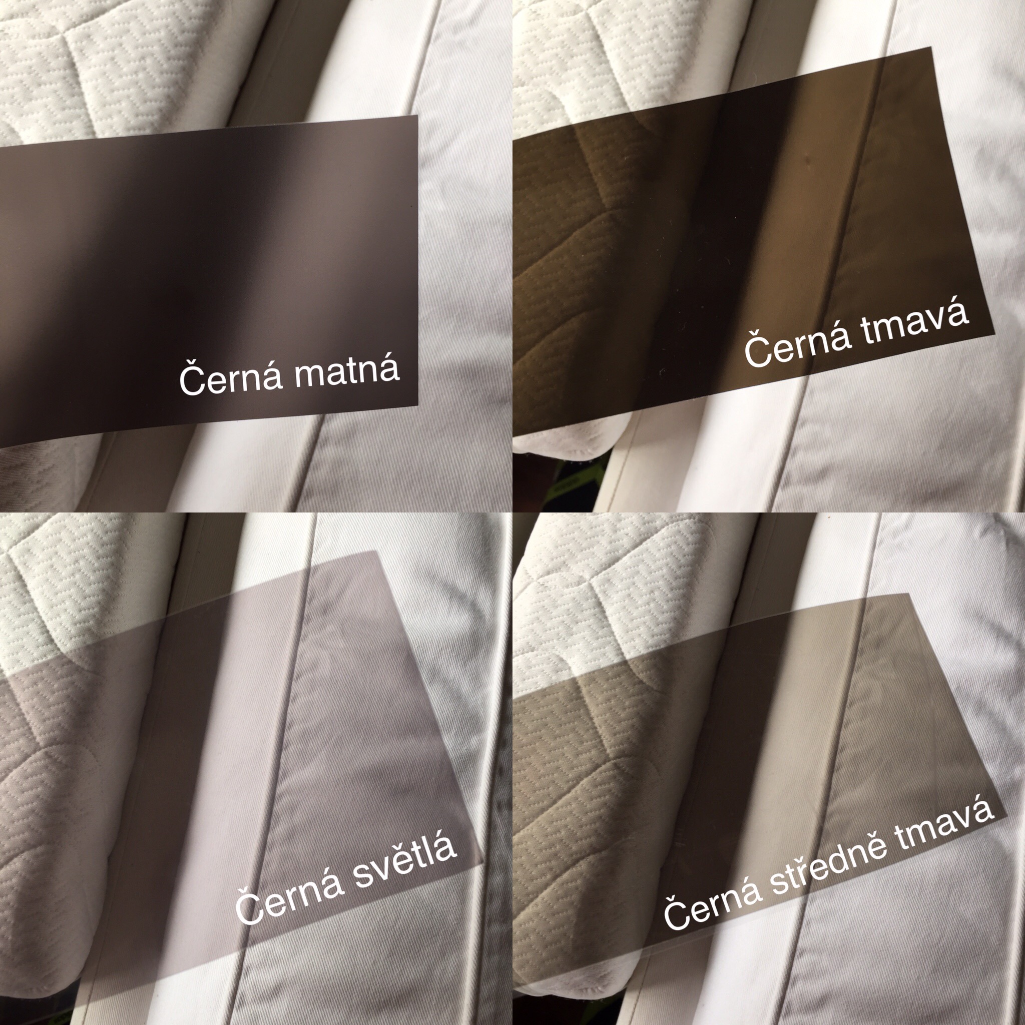 ČERNÁ KOUŘOVÁ STŘEDNĚ TMAVÁ FOLIE NA SVĚTLA 40cm x 5m