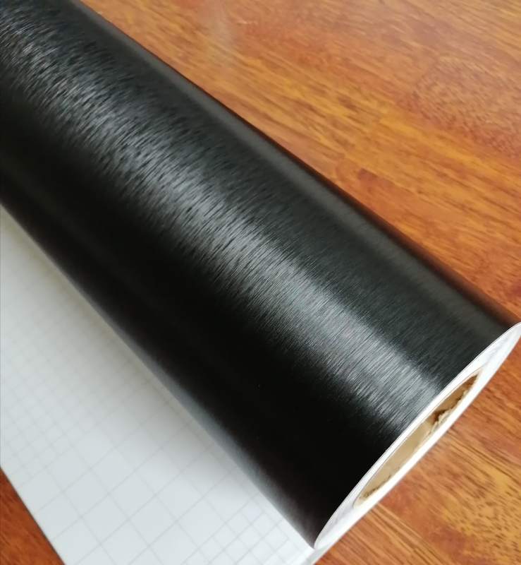 ČERNÁ BROUŠENÁ SAMOLEPÍCÍ 3D FOLIE 152cm x 10m