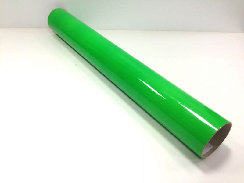 FLUORESCENTNÍ ZELENÁ FOLIE 100cm x 123cm