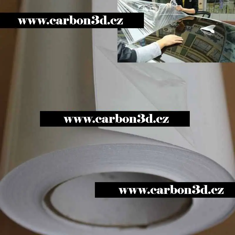 BÍLÁ EXTRA LESKLÁ 3D FOLIE S KANÁLKY V LEPIDLE 152cm x 20m