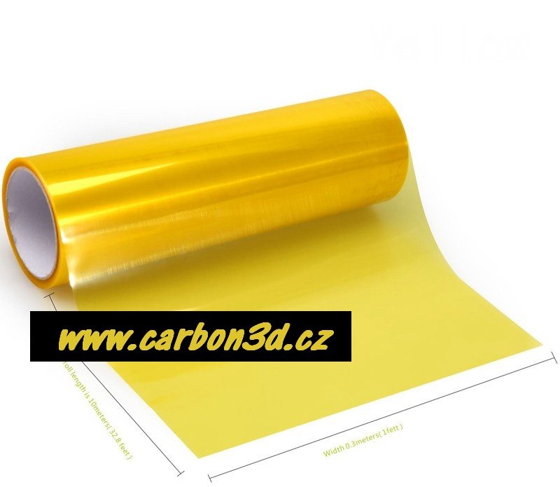 ŽLUTÁ FOLIE NA SVĚTLA 40cm x 2m