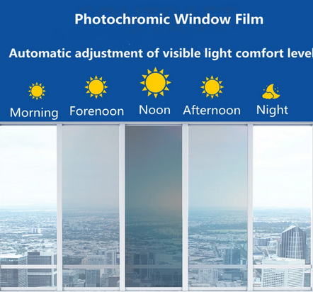 Samozatmavovací fotochromatická okenní folie 75%-20% 152cm x 800cm
