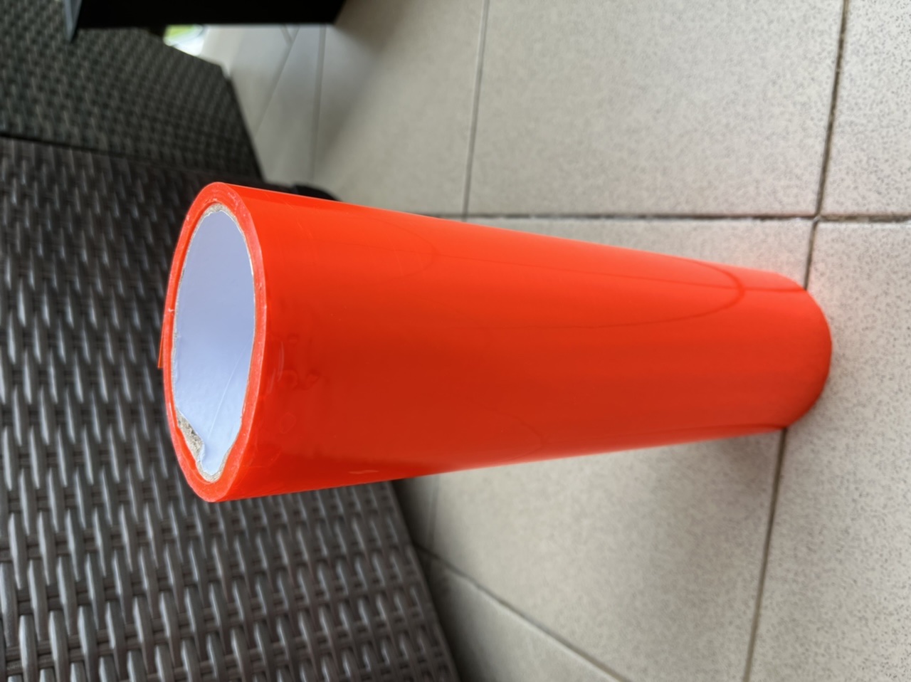 Oranžová folie na světla 30cm x 9m
