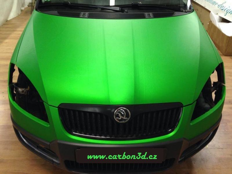 ZELENÁ MATNÁ CHROM METALICKÁ 3D FOLIE - 152cm x 4.5m