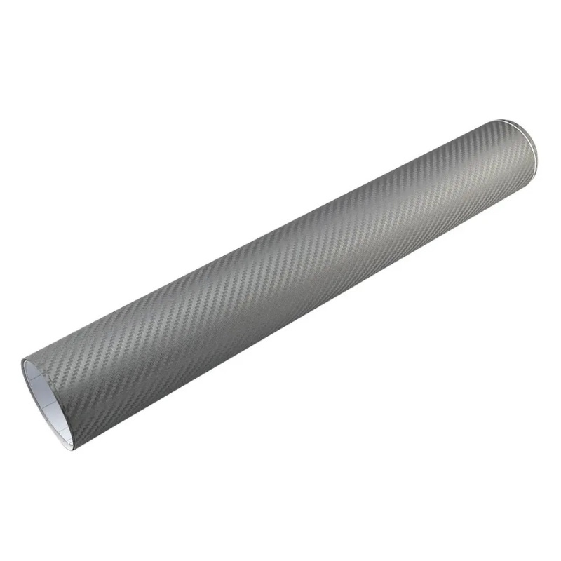 Šedá 3D karbonová folie s kanálky v lepidle 152cm x 10m