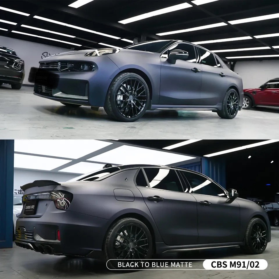 Super matná Black to blue 1.52m x 14.7m