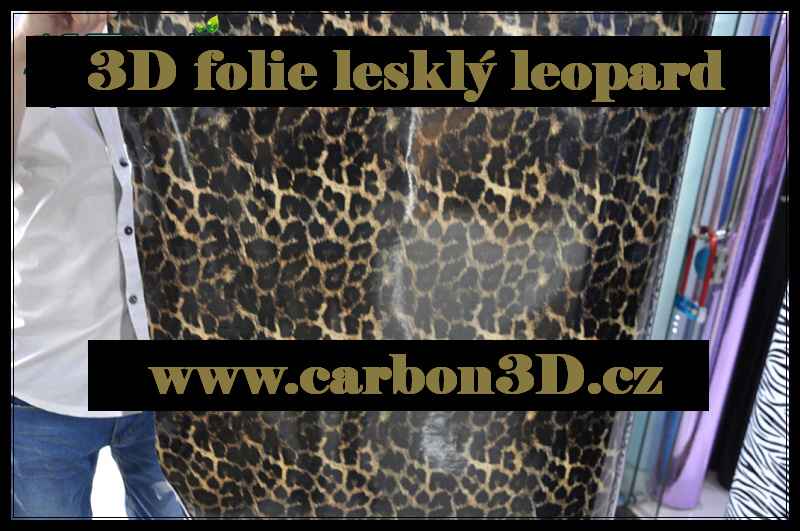 3D folie Lesklý leopard - 152cm x 10m