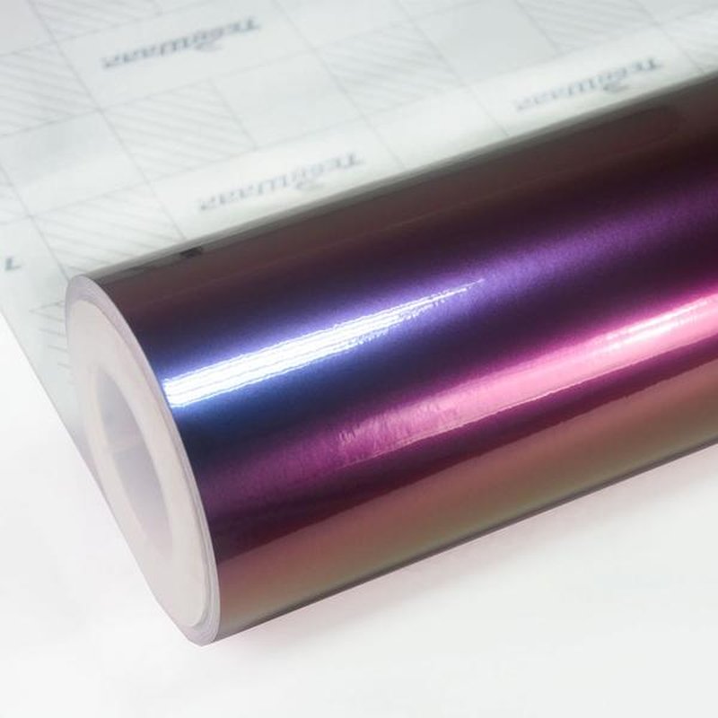 RAINBOW DRIFT METALLIC GLOSSY WINERED NEBULA 152cm x18m