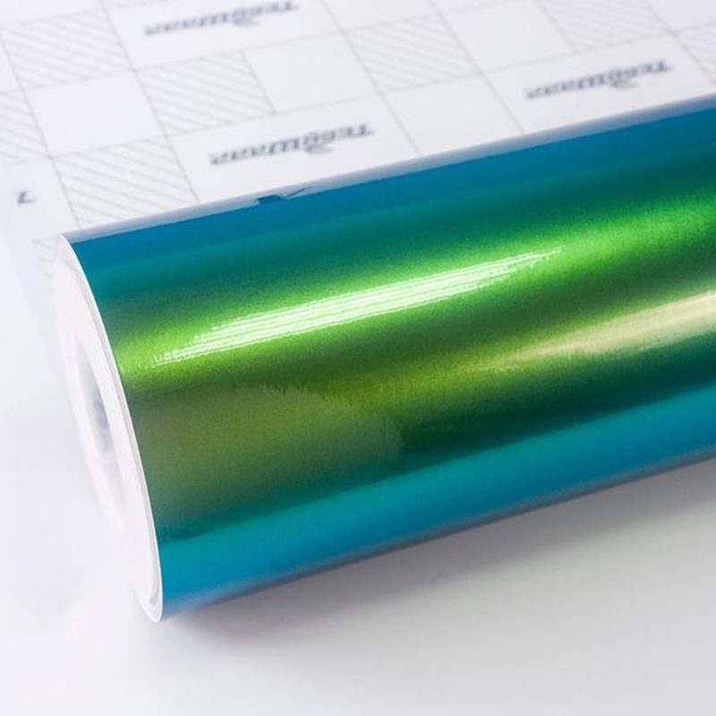 RAINBOW DRIFT METALLIC GLOSSY PEACOCK GREEN 152cm x 18m
