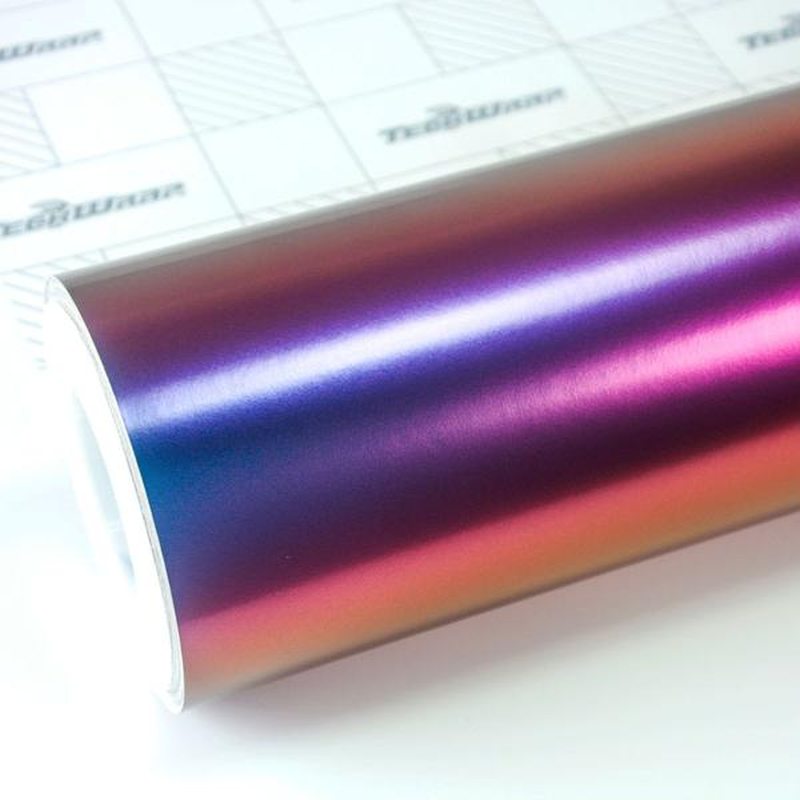 RAINBOW DRIFT METALLIC MATTE WINERED NEBULA 152cm x18m
