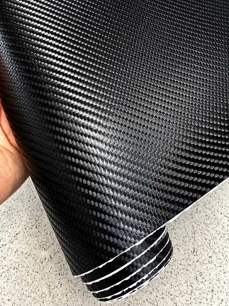 Černá karbon elastická samolepicí umělá kůže PU 145cm x 2m