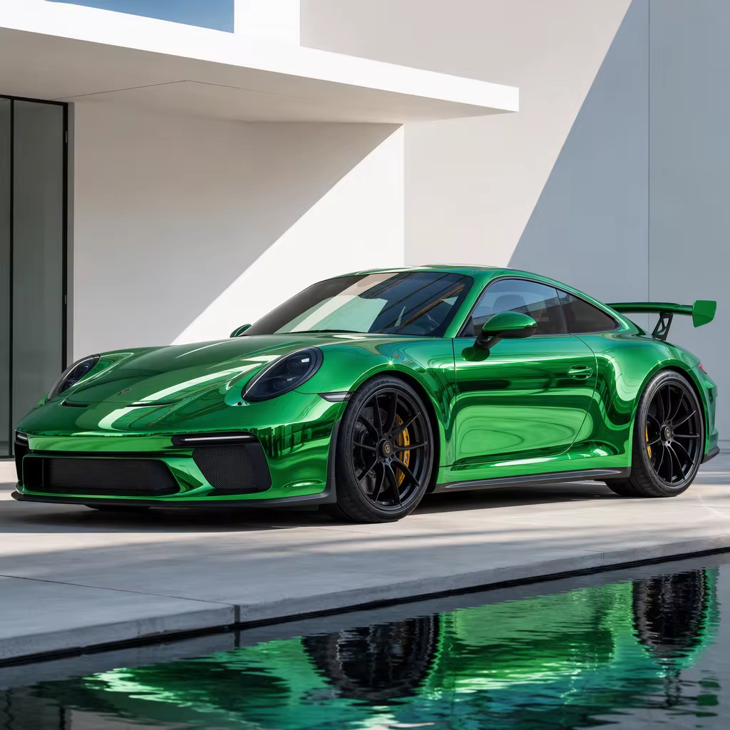 Barevná ochranná PPF fólie Mirror Chrome Green | TPU 191 μm