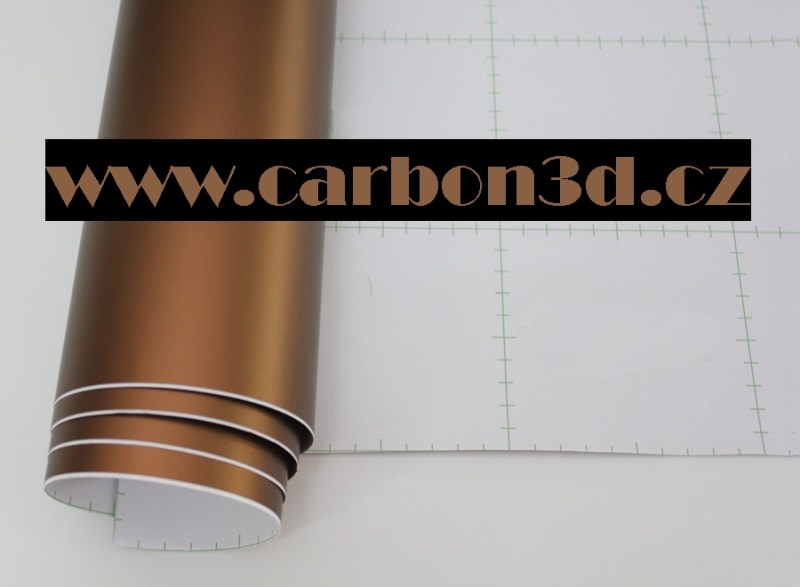 HNĚDÁ MATNÁ METALICKÁ 3D FOLIE - 152cm x 10m