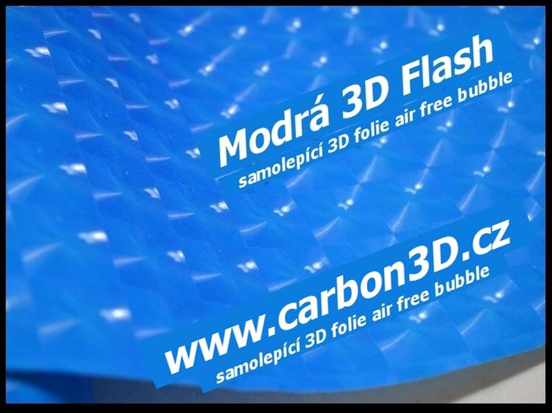 3D Flash vinyl folie s kánálky 152cm x 30m - Modrá