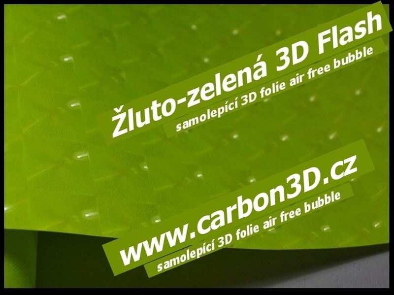 3D Flash vinyl folie s kánálky 152cm x 30m - Žluto-zelená