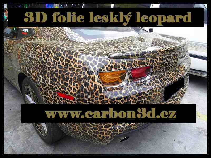 3D folie Lesklý leopard - 152cm x 15m